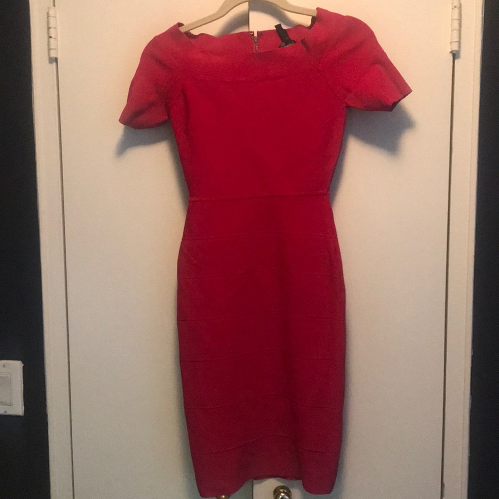 BCBGMAXAZRIA NWT KISHA SANGRIA BANDAGE DRESS